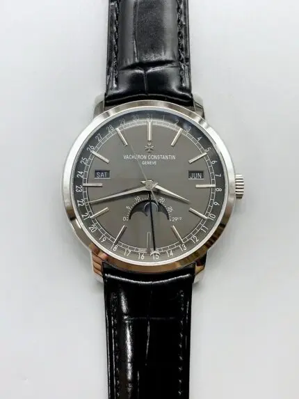 Vacheron Constantin Traditionelle Complete Calendar White Gold Plating Grey Dial (1:1Super Clone)