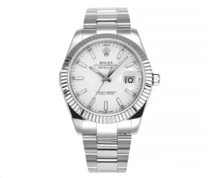 Rolex Datejust Silver Fluted Bezel Stainless Steel Watch with New 3235 Movement – Collectio
