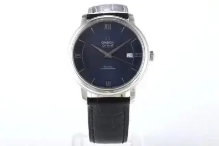 Omega De Ville Blue Dial Leather
