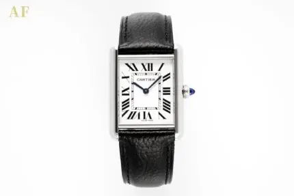 Cartier Tank Solo Quartz Watch Black Leather