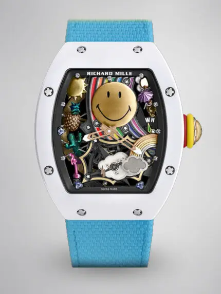Replica Richard Mille RM 88 Smiley Automatic Winding Tourbillon with Blue Strap