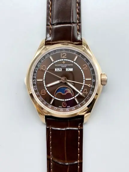 Vacheron Constantin Fiftysix Edition Rose Gold Watch 904L Steel Black Dial(1:1Super Clone)