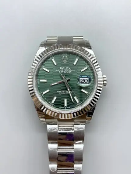 Rolex Datejust Cal.3235 Movement 904L Steel 41MM – Green Fluted Motif Dial (1:1Super Clone)