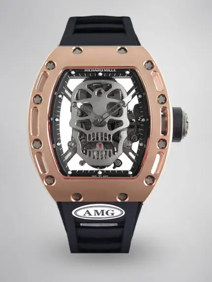 RM052 Skeleton Tourbillon Replica Watch – Rose Gold Case