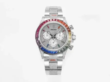 Rolex Daytona HB1 – Platinum Bezel, Stainless Steel Case, Automatic Mechanical Watches
