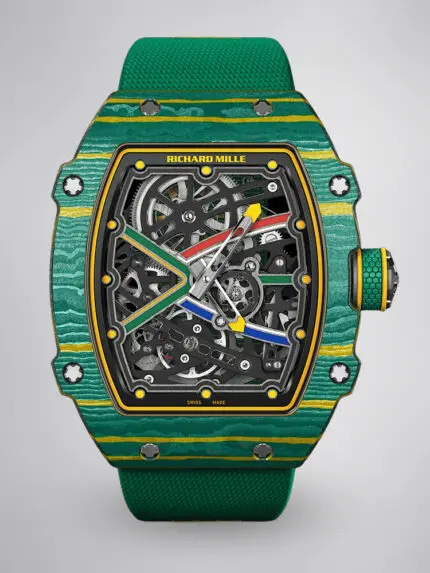 Best Replica Richard Mille RM 67-02 Skeleton Dial Watch With Green Fabric Strap