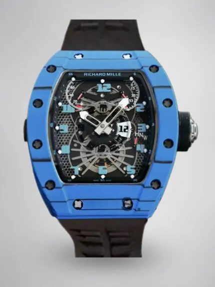 Replica Richard Mille RM 022 Blue Carbon Skeleton Dial Automatic Movement Watch