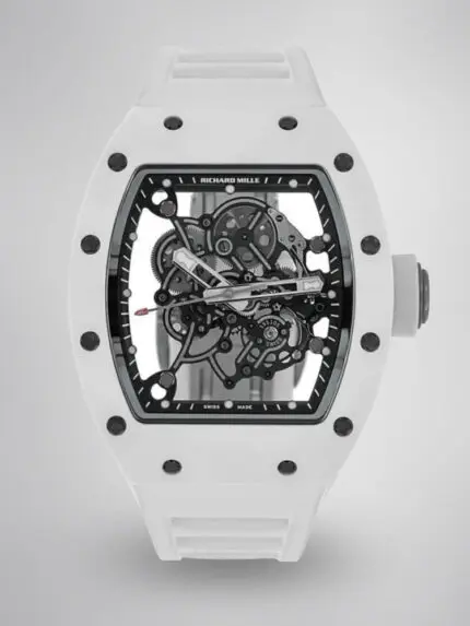 Richard Mille RM055 BBR White Ceramic Skeleton Swiss Replica Sports Watch, AAA Super Clone