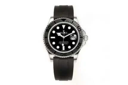Rolex Yacht-Master 42mm – Black Dial, Stainless Steel Case, Black Rubber Strap by Official Store