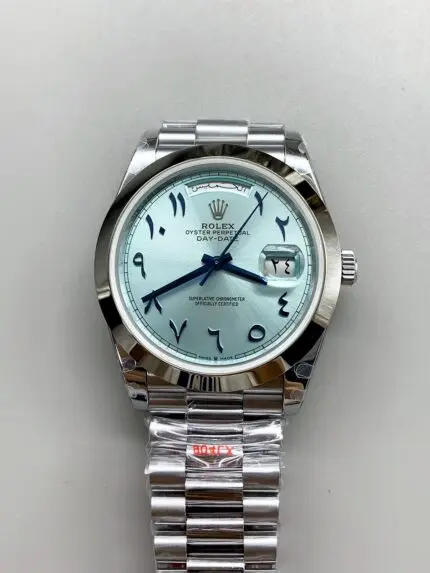 Rolex Day-Date Ice Blue Dial Middle Eastern Numerals Mechanical Watch(1;1Super Clone)