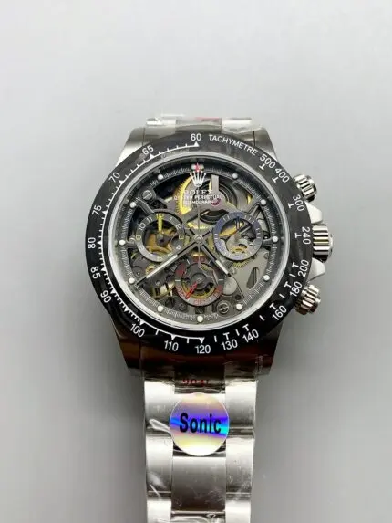 Rolex Daytona Skeleton Dial Carbon Fiber Mechanical Watch (1:1 Super Clone)