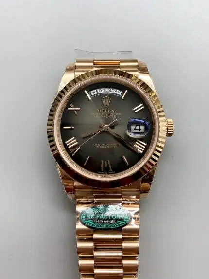 Rolex Day-Date 40 President 18k Rose Gold Slate Ombre Watch(1;1 Super Clone)